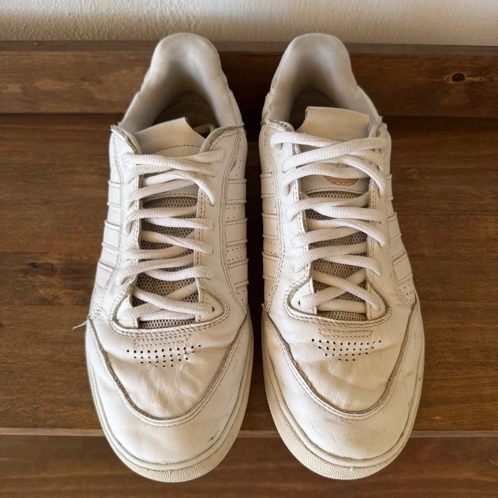 Adidas Tyshawn Jones White Leather Skate Shoes Men's Size 12 Sneakers